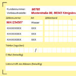 Kundenselbstablesung der Wasserzähler für die Abrechnung 2023